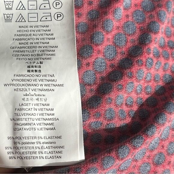 Michael Michael Kors red with navy blue polka dot peasant style blouse Size S - Picture 10 of 13